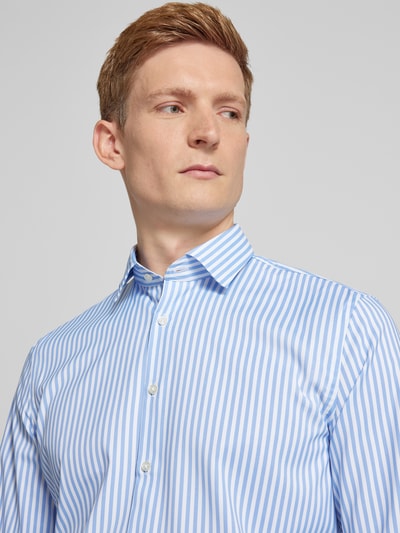 Jake*s Slim Fit Business-Hemd mit Kentkragen Bleu 3