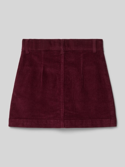 Only Uitlopende minirok van katoenmix, model 'AMAZING' Prune - 3