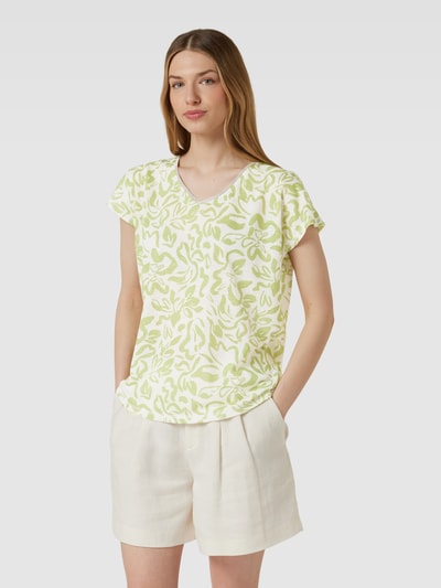 Christian Berg Woman T-shirt met all-over motief Appeltjesgroen - 4