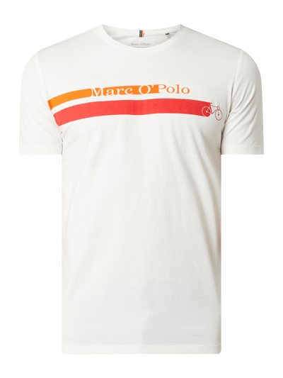 Marc O'Polo Shaped Fit T-Shirt aus Baumwolle  Offwhite 2