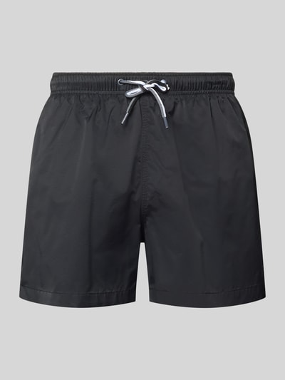 Produktfoto, Badehose mit elastischem Bund und Tunnelzug von MCNEAL in Schwarz, Baumwoll-Mix, Regular Fit, glatte Oberfläche