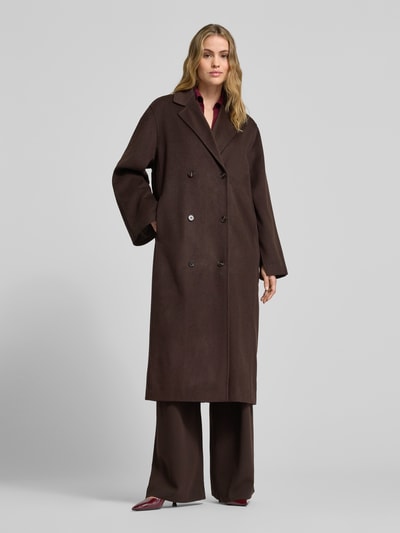 Style Icon Collection Płaszcz z kołnierzem z połami – curated by Anouk Yve Ciemnobrązowy 4