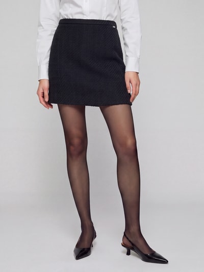Calvin Klein Womenswear Minispódnica z detalem z logo Czarny 4