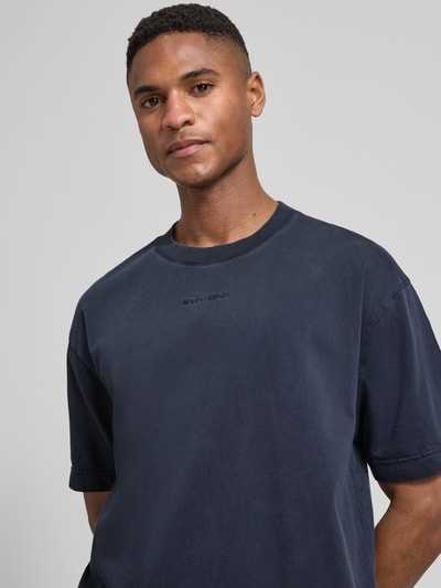 Marc O'Polo Relaxed Fit T-Shirt aus reiner Baumwolle Marine 3