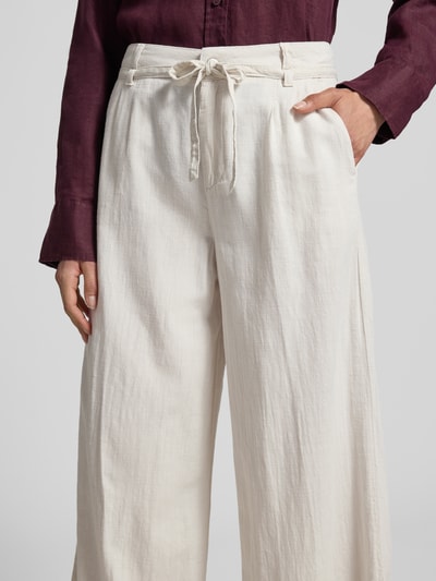 ANGELS Wide Fit Stoffhose mit Bügelfalten Modell 'Livia' Beige 3