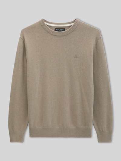 Produktfoto, Regular Fit Pullover aus Baumwoll-Mix mit Schurwoll-Anteil von Marc O'Polo in Beige, grobe Strickstruktur, glatte Oberfläche