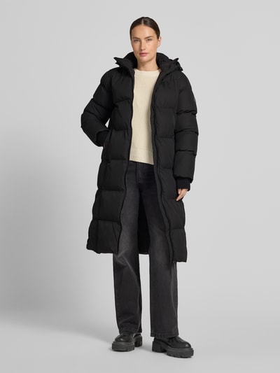 Cars Jeans Lange jas met capuchon en tweewegritssluiting model 'HEMCIA' Zwart - 1