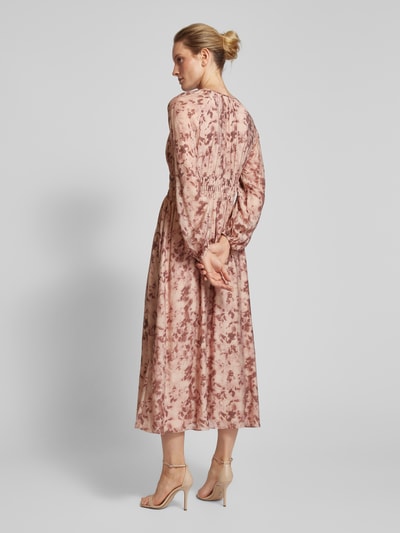 Jake*s Collection Maxi-jurk met smokdetails Rosé - 5