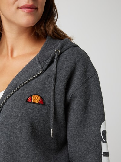 Ellesse Sweatjacke mit überschnittenen Schultern  Mittelgrau Melange 5