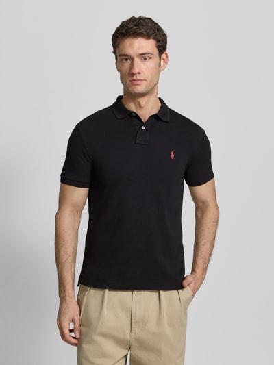 Polo Ralph Lauren Slim Fit Poloshirt mit Logo-Stitching Black 4