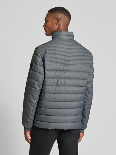 BOSS Orange Slim fit gewatteerd jack met opstaande kraag, model 'ODEN2' Antraciet - 5
