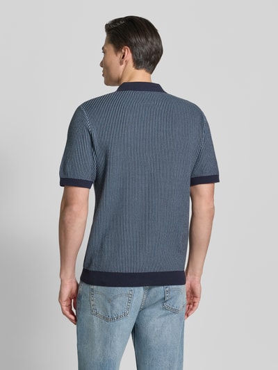 JACK & JONES Premium Regular Fit Poloshirt in Strick-Optik Modell 'Preston' Marine 5