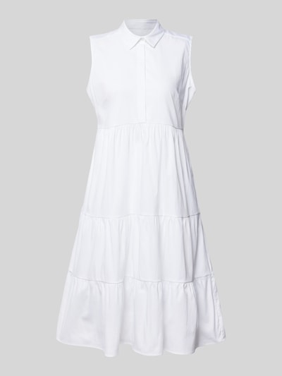 Milano Italy Sukienka midi z krótką listwą guzikową Biały 2