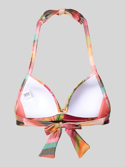 Produktfoto, Bikini-Oberteil met vetersluiting model 'KAMUNIBA EYRO' van Banana Moon, materiaalmix met stretch, nauwsluitende pasvorm, dames, halter, veelkleurig, gladde textuur