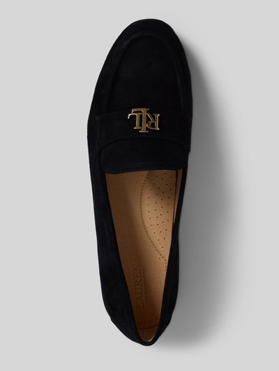 Lauren Ralph Lauren Loafers van leer met labelapplicatie, model 'AVERI III' Zwart - 3