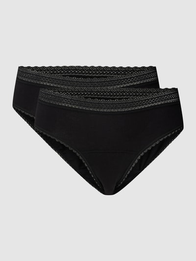 SCHIESSER Slip mit Spitzenbesatz im 2er-Pack Black 2