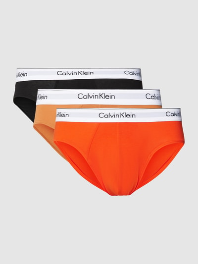 Calvin Klein Underwear Slip mit elastischem Logo-Bund im 3er-Pack Orange 1