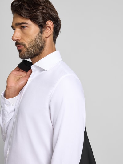 SEIDENSTICKER Koszula biznesowa o kroju slim fit z fakturowanym wzorem Biały 3