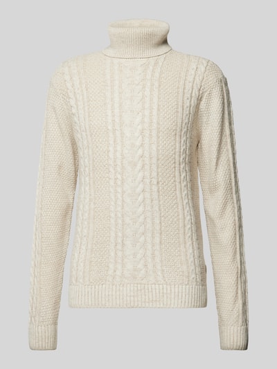 Blend Gebreide pullover met kabelpatroon Offwhite - 1