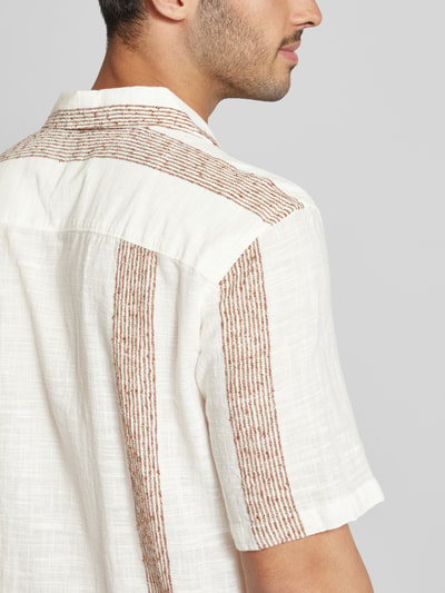 Only & Sons Vrijetijdsoverhemd met streepmotief, model 'AVI' Offwhite - 3