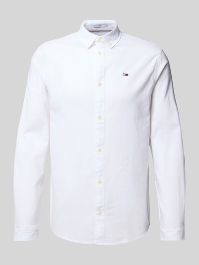 Tommy Jeans Slim Fit Freizeithemd aus Oxford Weiss 2