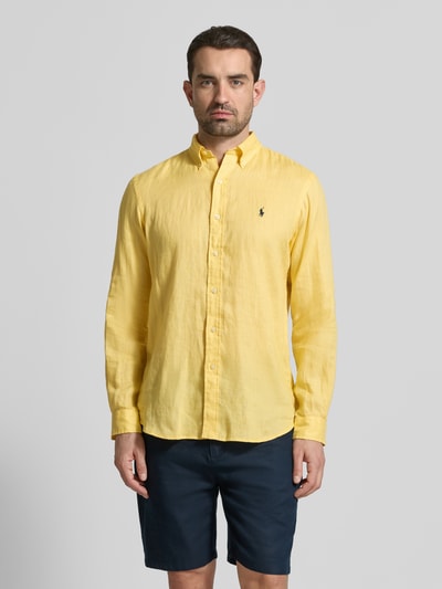 Polo Ralph Lauren Regular fit vrijetijdsoverhemd van puur linnen Geel - 4