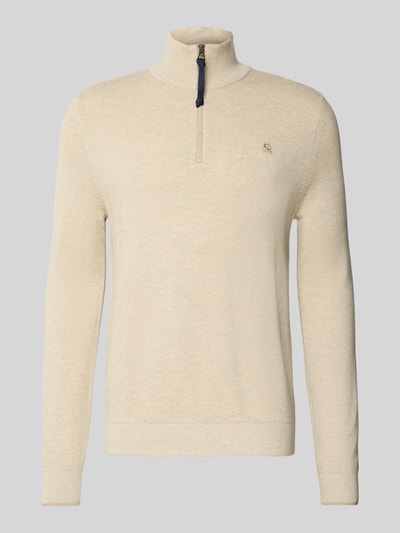 Lerros Gebreide pullover met schipperskraag Beige - 2