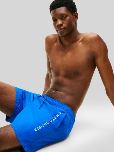Tommy Hilfiger Badehose mit Label Print Royal 3