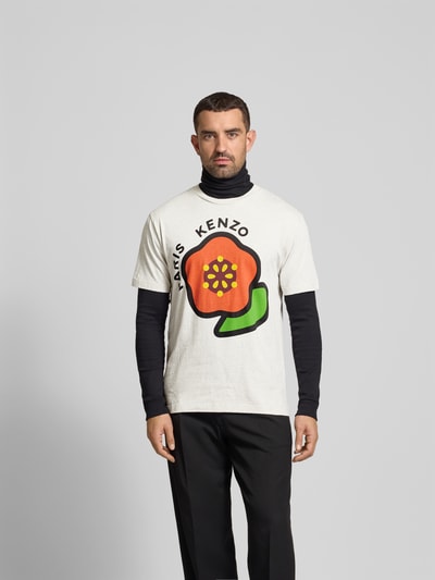 Kenzo T-Shirt aus reiner Baumwolle Hellgrau 4