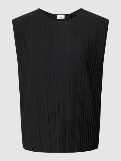 s.Oliver BLACK LABEL Blusenshirt mit Plisseefalten Modell 'Bestprice' Black 2