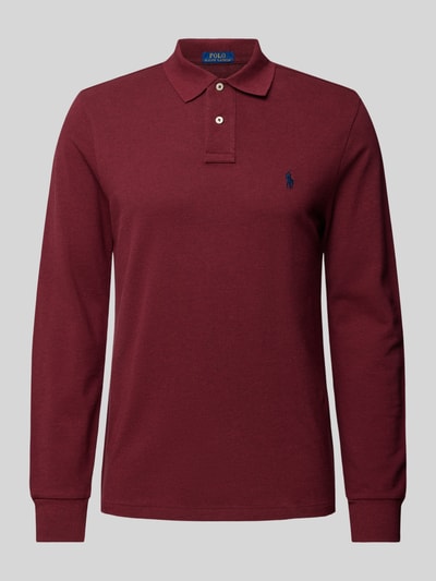 Polo Ralph Lauren Custom Slim Fit Poloshirt mit Label-Stitching Bordeaux 2