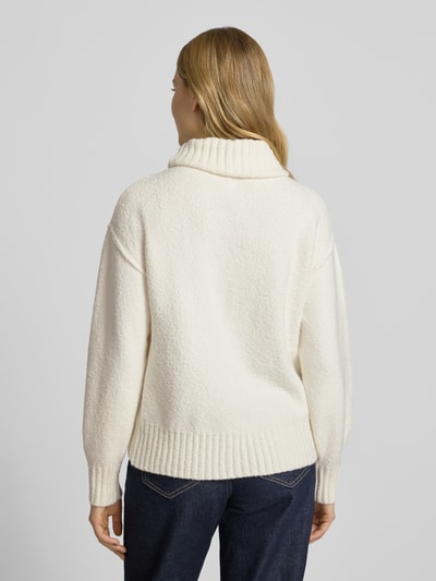 s.Oliver RED LABEL Golf o kroju regular fit z mieszanki bawełny Złamany biały 5