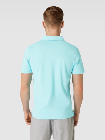 Tom Tailor Regular fit poloshirt met logostitching Oceaanblauw - 5