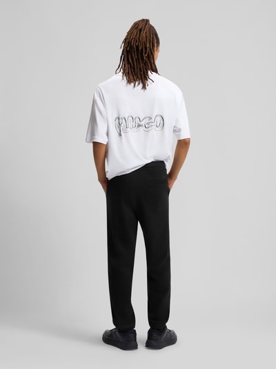 Hugo Blue Loose Fit Jogginghose aus reiner Baumwolle Modell 'NYROTRO' Black 5