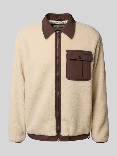 Levi's® Fleecejacke mit Brusttasche Modell 'JOONIE' Beige 2