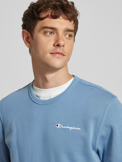 CHAMPION Sweatshirt mit Label-Stitching Blau 3