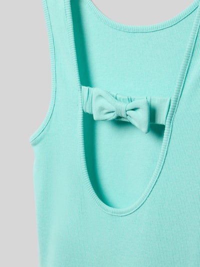 s.Oliver RED LABEL Tailliertes Minikleid aus Baumwoll-Mix Aqua 2