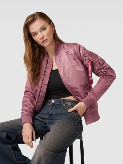 Alpha Industries Bomberjack met labeldetail Rosé - 3