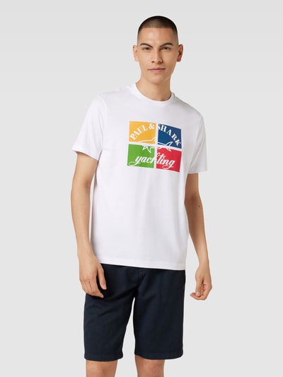Paul & Shark T-Shirt mit Label-Print Weiss 4