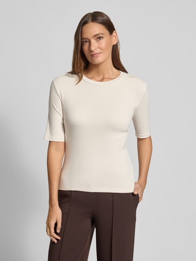 Christian Berg Woman Slim Fit T-Shirt im Halbarm-Design Ecru 4