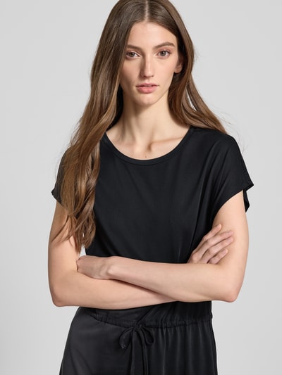 Only Getailleerde knielange jurk van viscosemix, model 'HANNAH' Zwart - 3