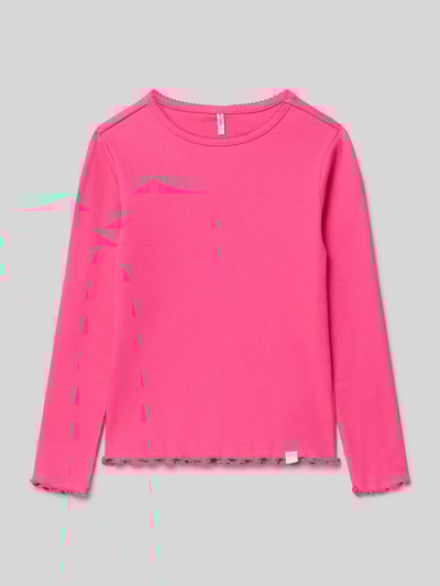 Only Slim fit shirt met lange mouwen van katoenmix, model 'TRINNY LIFE' Felroze - 1