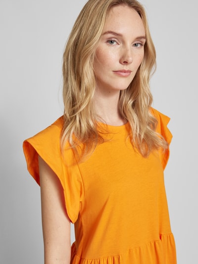 Vila Midi-jurk met kapmouwen, model 'SUMMER' Oranje - 3