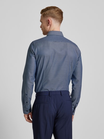 JOOP! Collection Slim fit zakelijk overhemd met haaikraag, model 'Panko' Marineblauw - 5