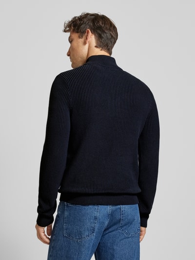 HECHTER PARIS Strickpullover mit Stehkragen Marine 5