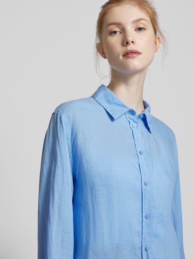 Gina Tricot Bluse aus Leinen Hellblau 3