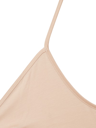 Hanro Unterhemd mit Spaghettiträgern - nahtlos Modell Cotton Seamless Beige 3