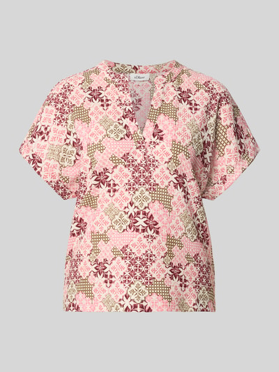 s.Oliver RED LABEL Regular Fit T-Shirt in Crinkle-Optik Pink 2