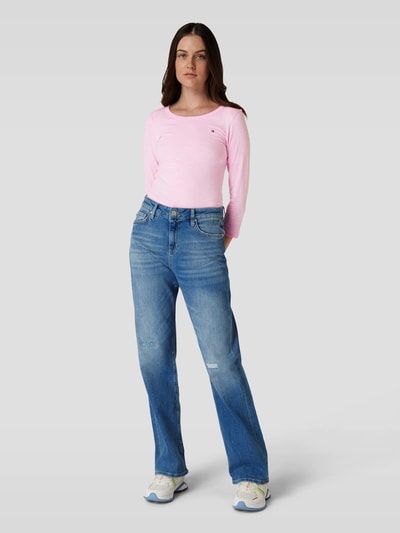 Tommy Hilfiger Longsleeve aus Baumwolle mit Label-Detail Rosa 1