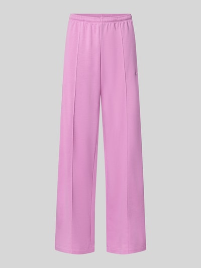 Produktfoto, Wide Leg Sweathose aus Baumwoll-Mix von Nike in hellrosa, glatte Oberfläche, lockere Form, Damen Sweathose von Nike